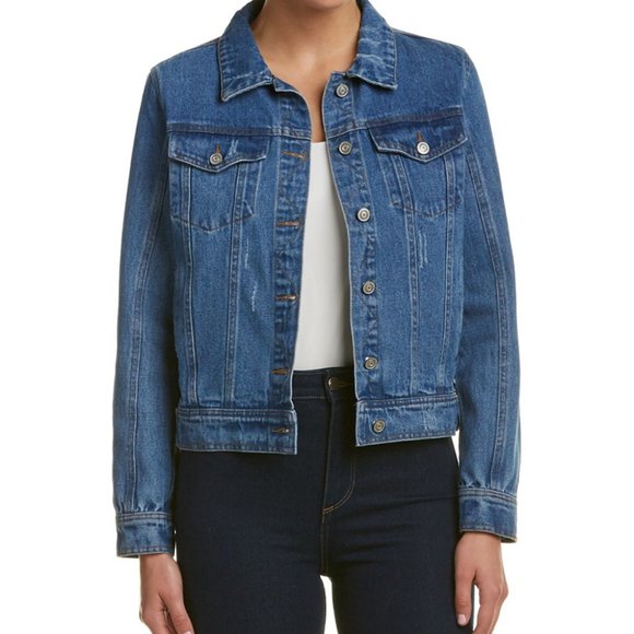 NWT Lunik Embroidered Denim Jacket Sz L - Picture 4 of 13